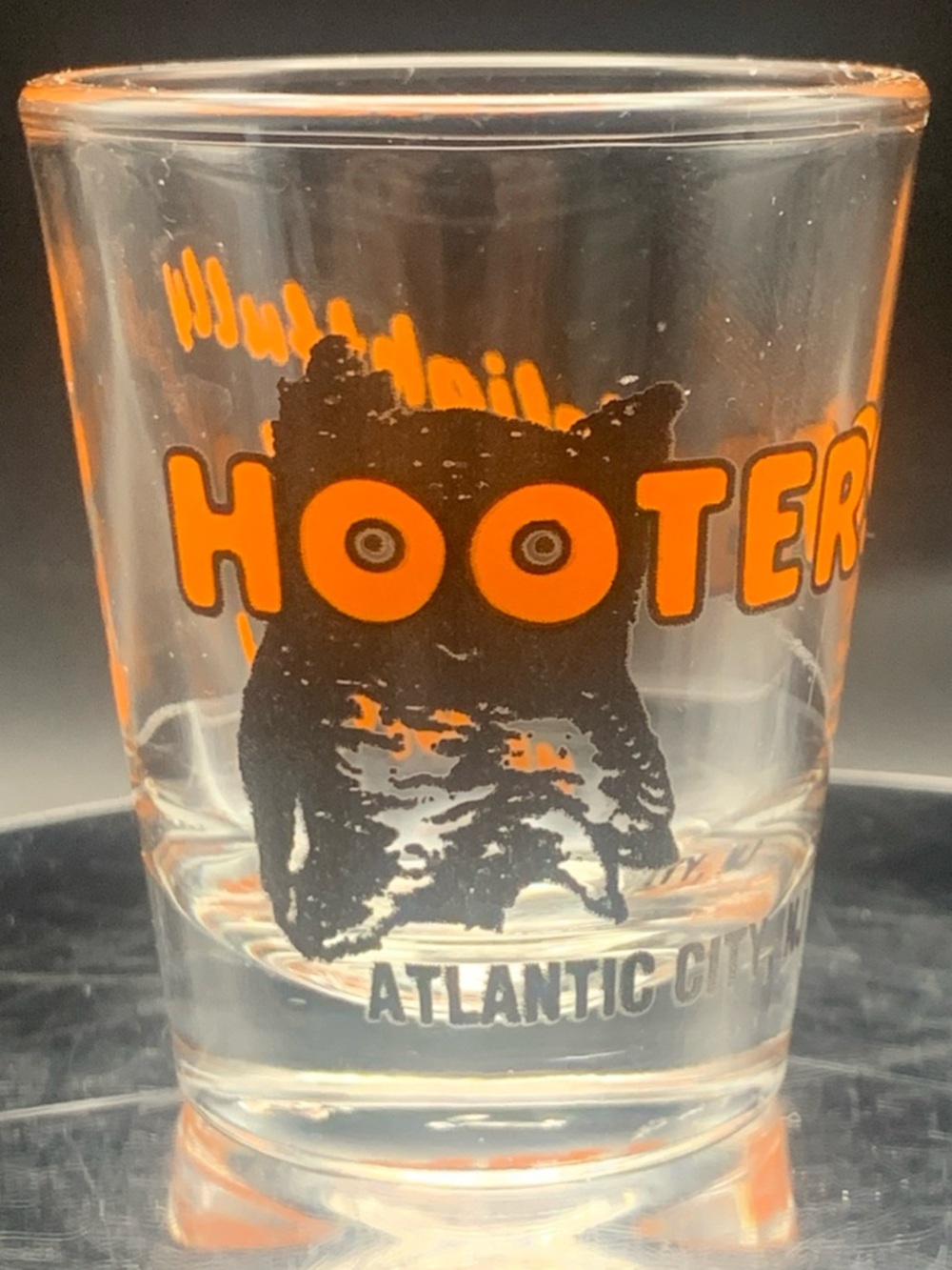 Vintage Hooters Atlantic City Delightfully Tacky Shot Glass Shotglass